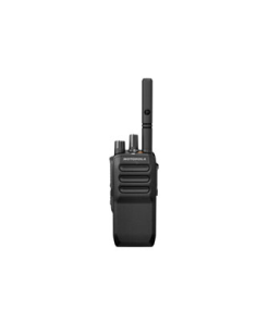 Motorola R5 UHF Limited Keypad Digital Radio with IP67 rating and monochrome display for industrial fleet management.